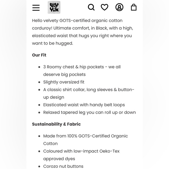 Lucy & Yak Eddie Jumpsuit Organic Cotton Corduroy Lavender Purple Size Small - Picture 4 of 16